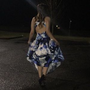 Beautiful blue prom dress